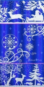 Махровое полотенце Зимняя сказка 3088