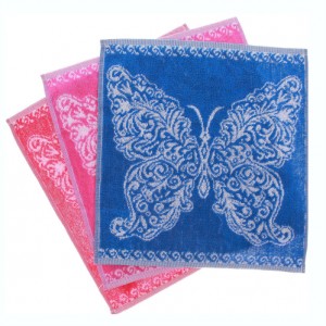 Махровая салфетка Бабочка ажурная 3878