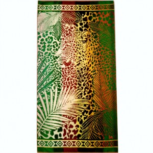 Махровое полотенце Леопард в джунглях 4468