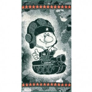 Махровое полотенце Камуфляж-танкист 4388