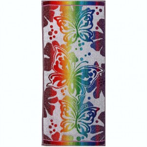 Полотенце махровое 30*80 Бабочки 3682 (30 шт) ЮП