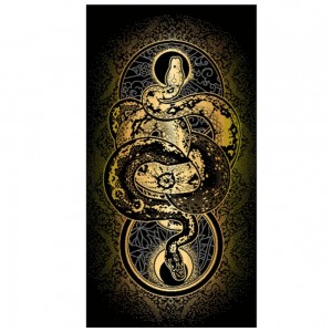 Махровое полотенце Змеи Инь-Янь 7626