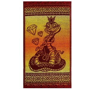 Махровое полотенце Гламурная змея 7622 ЮП