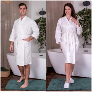 Халат Вафельный  БЕЛЫЙ