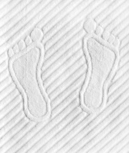 Полотенце махровое для ног 50*70 белое